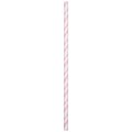 Creative Converting Classic Pink Striped Paper Straws, 7.75", 144PK 091042